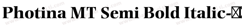 Photina MT Semi Bold Italic字体转换